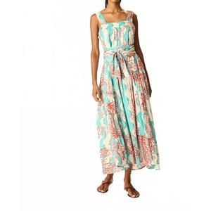 NEW NATALIE MARTIN jasmine maxi dress in coral wave turquoise
